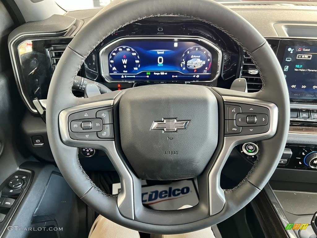2023 Chevrolet Silverado 1500 RST Crew Cab 4x4 Jet Black Steering Wheel Photo #145725543