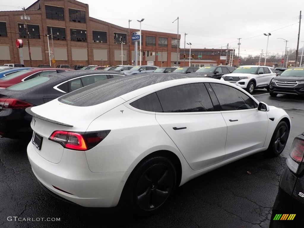2019 Model 3 Standard Range - Pearl White Multi-Coat / Black photo #5