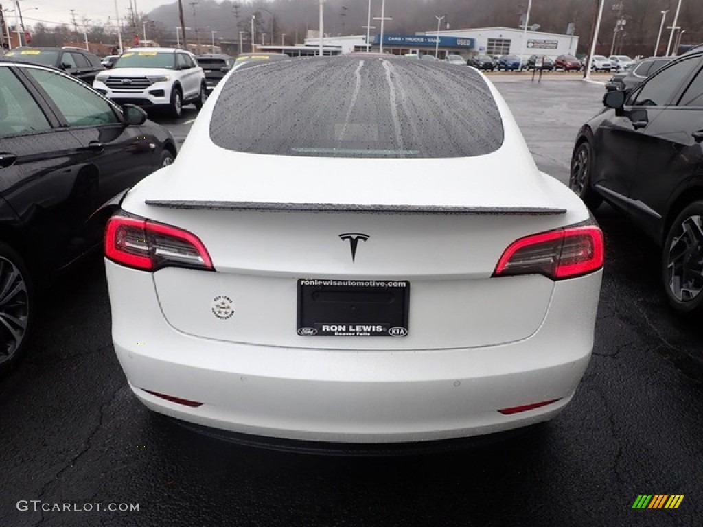 2019 Model 3 Standard Range - Pearl White Multi-Coat / Black photo #6