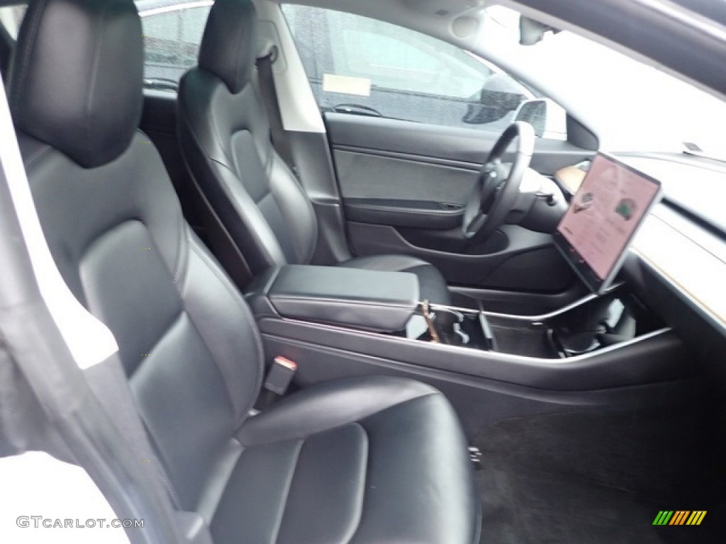 2019 Model 3 Standard Range - Pearl White Multi-Coat / Black photo #11
