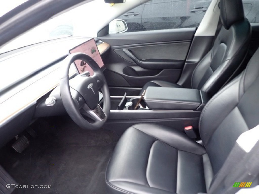 2019 Model 3 Standard Range - Pearl White Multi-Coat / Black photo #14