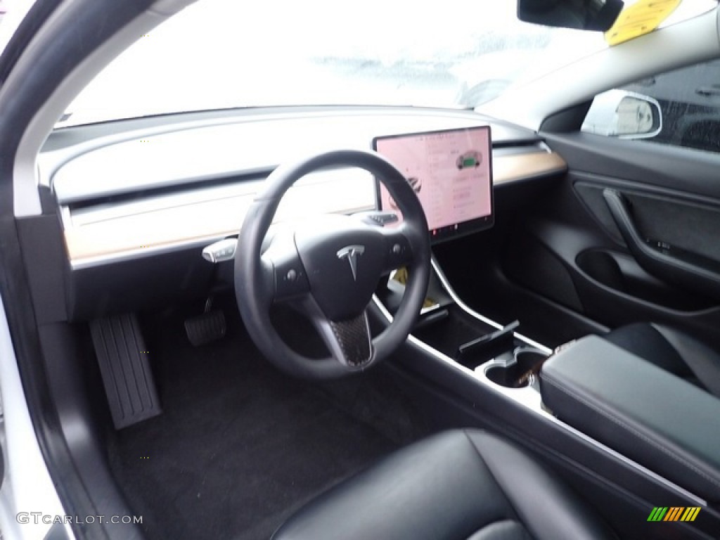 2019 Model 3 Standard Range - Pearl White Multi-Coat / Black photo #16