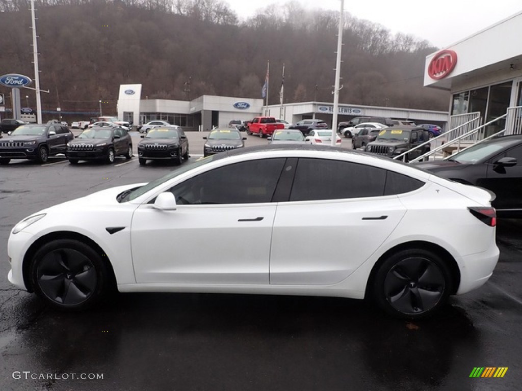 2019 Model 3 Standard Range - Pearl White Multi-Coat / Black photo #21