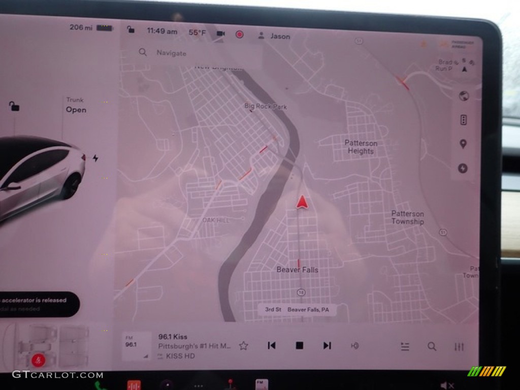 2019 Model 3 Standard Range - Pearl White Multi-Coat / Black photo #23