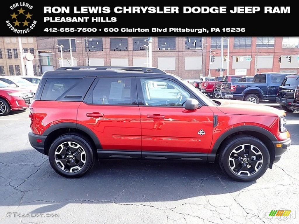 2022 Bronco Sport Outer Banks 4x4 - Hot Pepper Red / Navy Pier photo #1