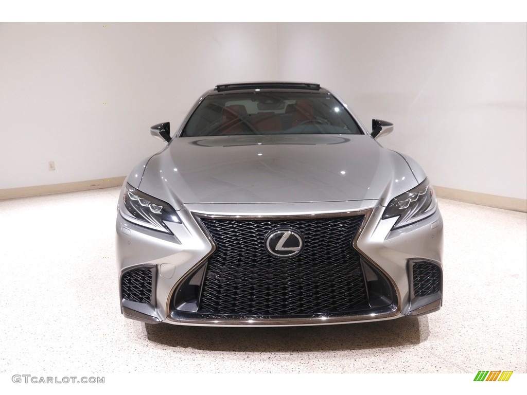 2018 LS 500 F Sport AWD - Atomic Silver / Circuit Red photo #2