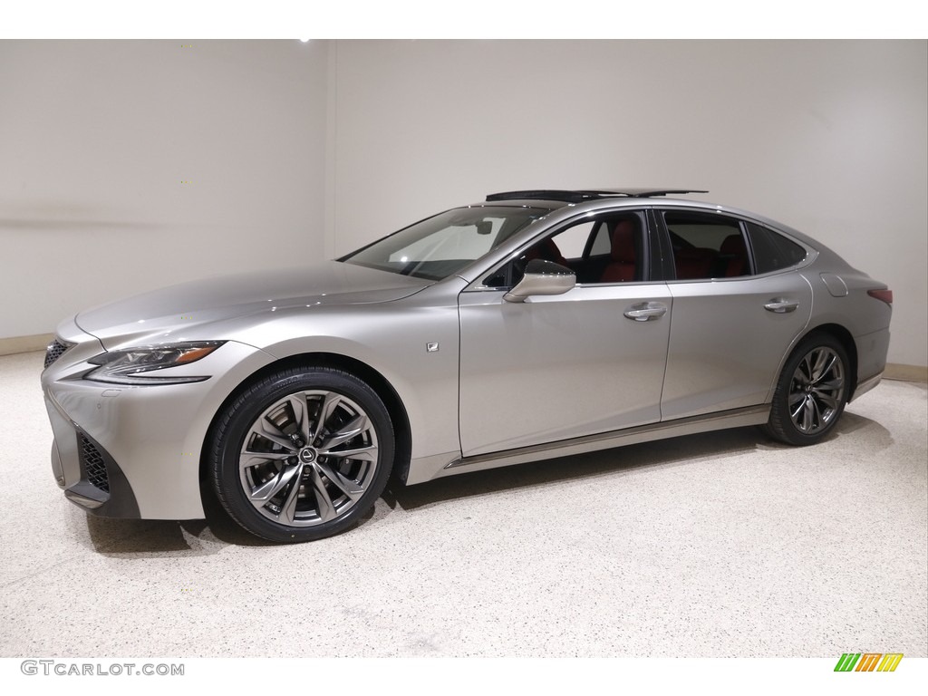 2018 LS 500 F Sport AWD - Atomic Silver / Circuit Red photo #3