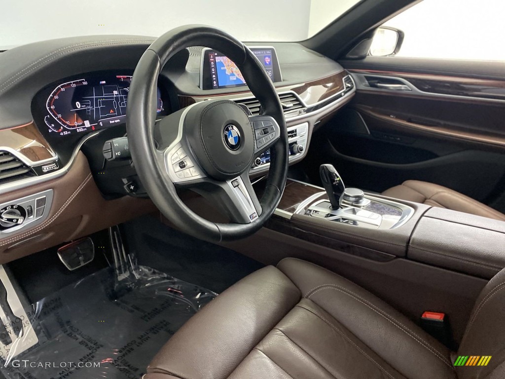Mocha Interior 2020 BMW 7 Series 740i Sedan Photo #145730641