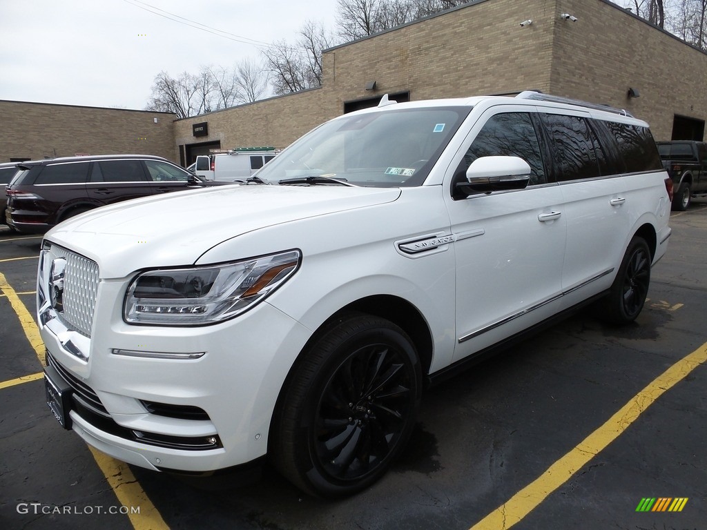 Pristine White 2021 Lincoln Navigator L Reserve 4x4 Exterior Photo #145730725