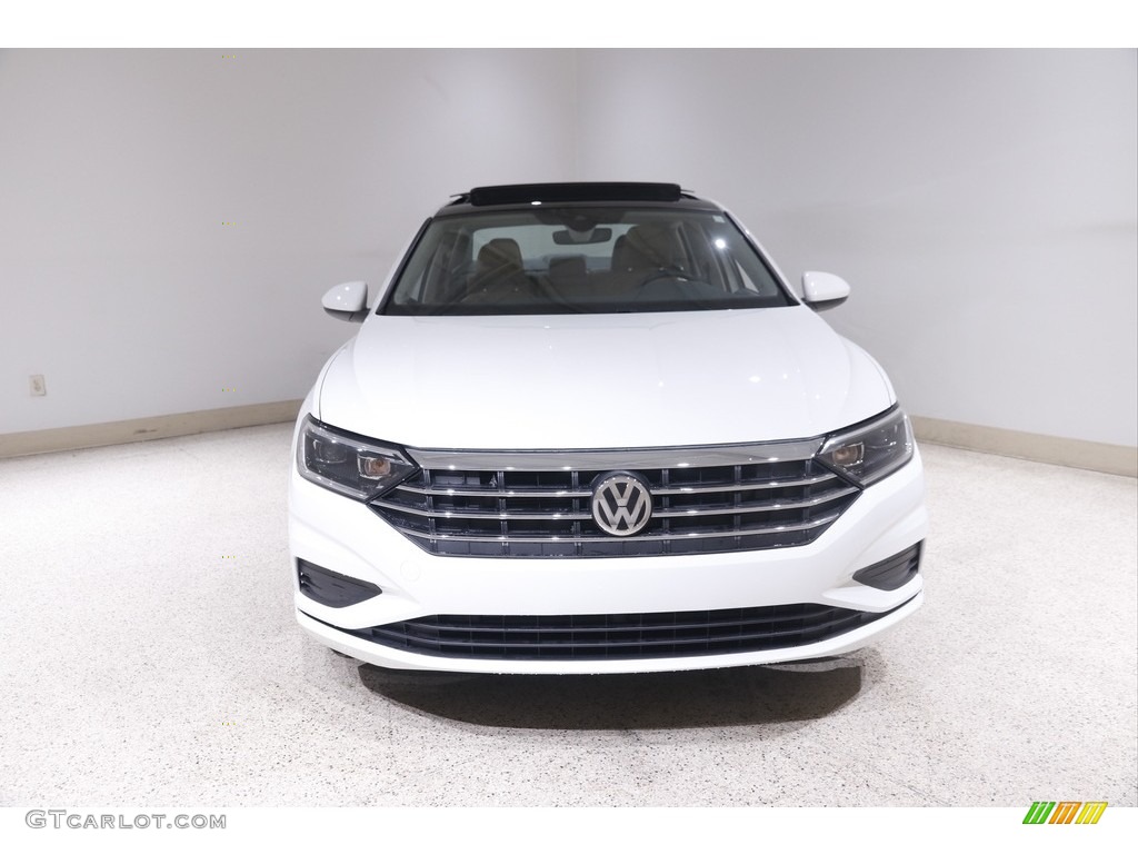 2019 Jetta SEL - Pure White / Dark Beige photo #2