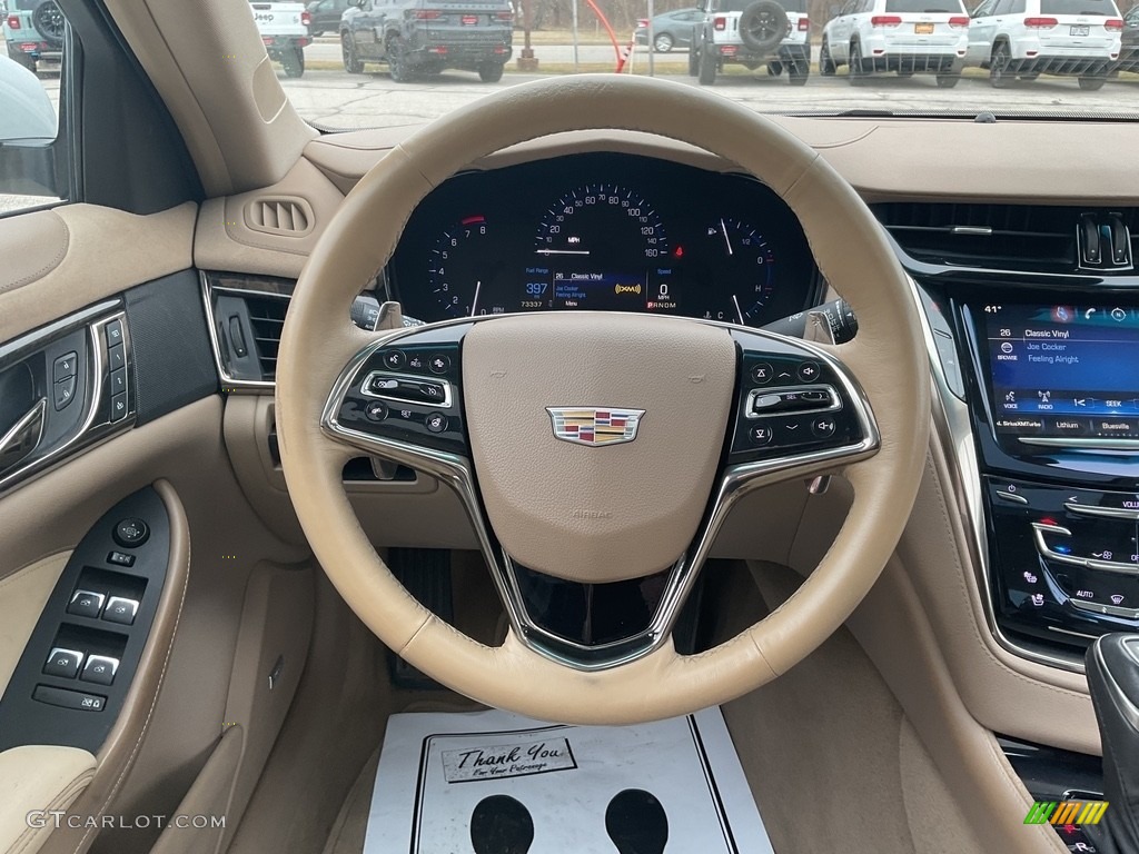 2015 Cadillac CTS 2.0T Luxury AWD Sedan Light Cashmere/Medium Cashmere Steering Wheel Photo #145732264