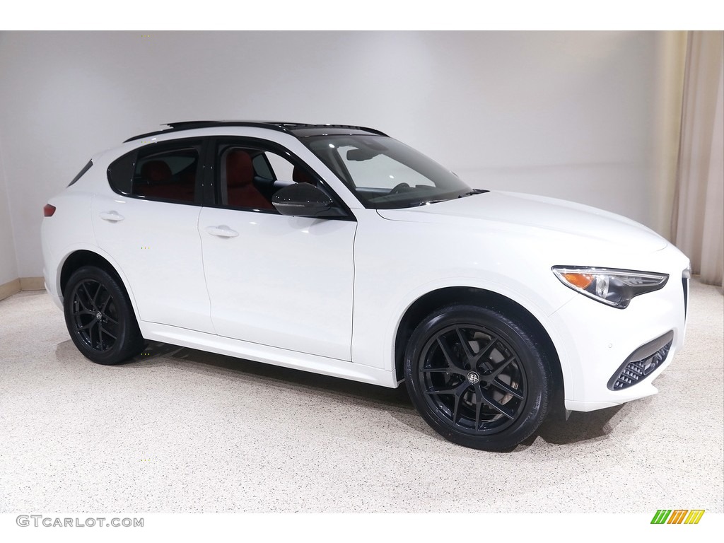 2021 Stelvio Ti AWD - Alfa White / Black/Red photo #1