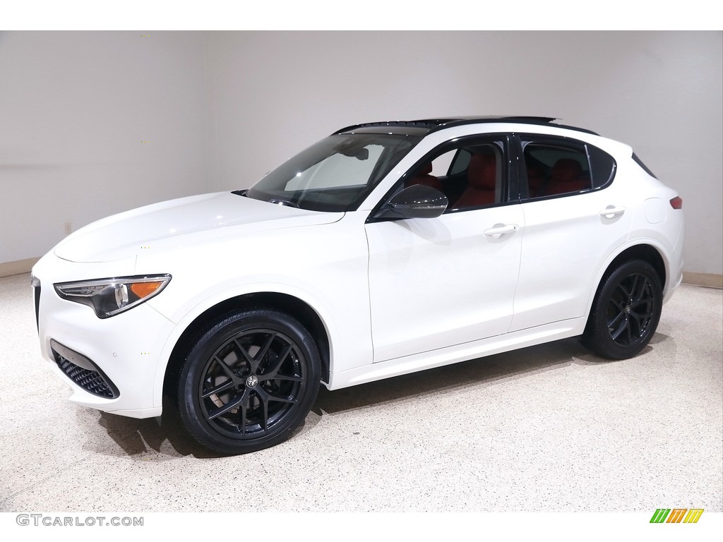 2021 Stelvio Ti AWD - Alfa White / Black/Red photo #3