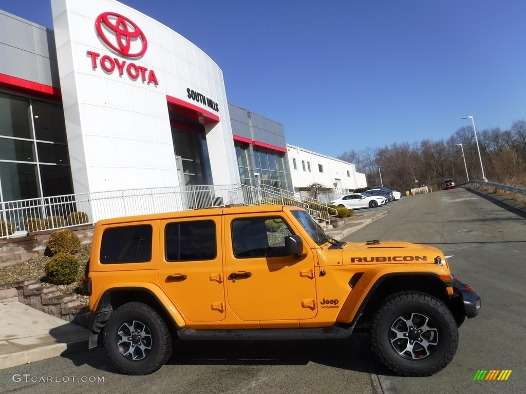 2021 Wrangler Unlimited Rubicon 4x4 - Hellayella / Black photo #2