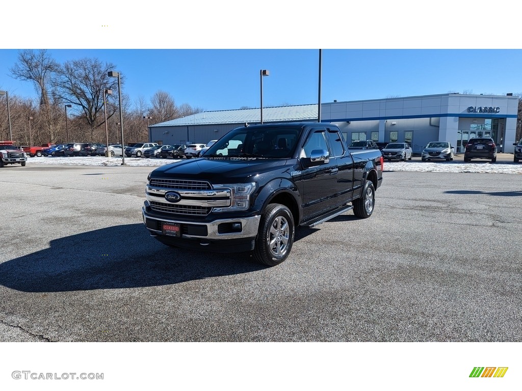 2019 F150 Lariat SuperCab 4x4 - Agate Black / Black photo #1