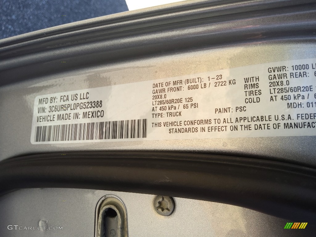 2023 Ram 2500 Limited Longhorn Mega Cab 4x4 Color Code Photos