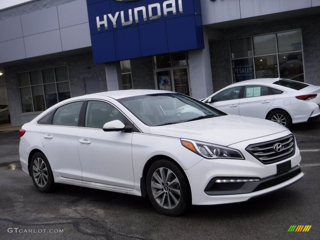 2016 Sonata Sport - Quartz White Pearl / Beige photo #1