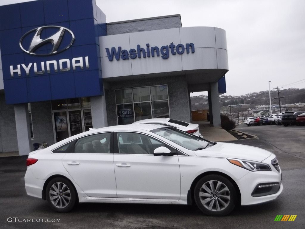 2016 Sonata Sport - Quartz White Pearl / Beige photo #2