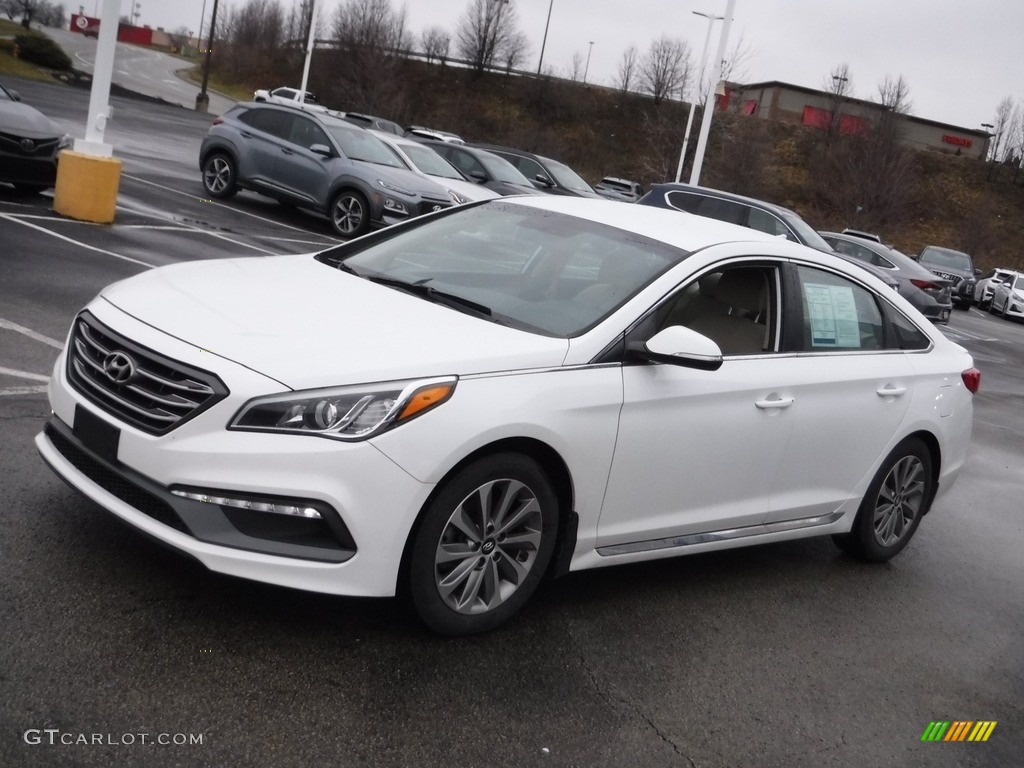 2016 Sonata Sport - Quartz White Pearl / Beige photo #4
