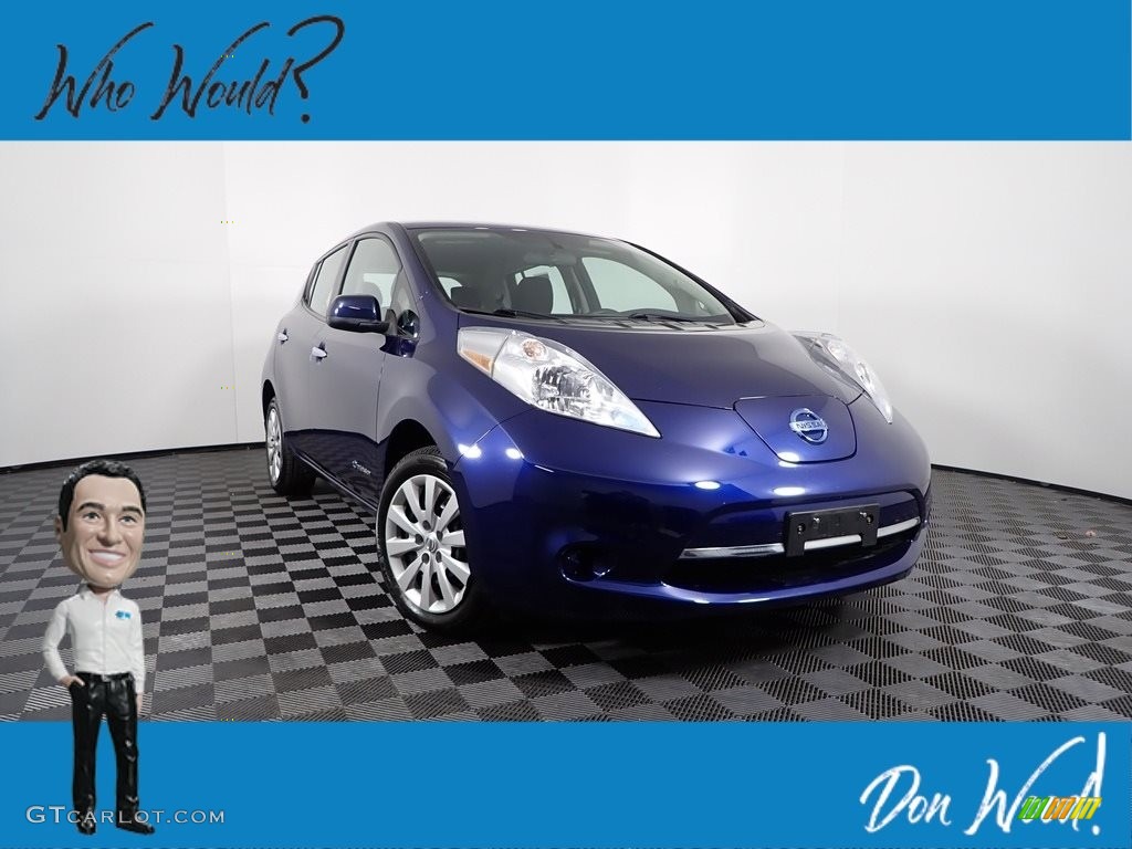 2017 LEAF S - Deep Blue Pearl / Black photo #1