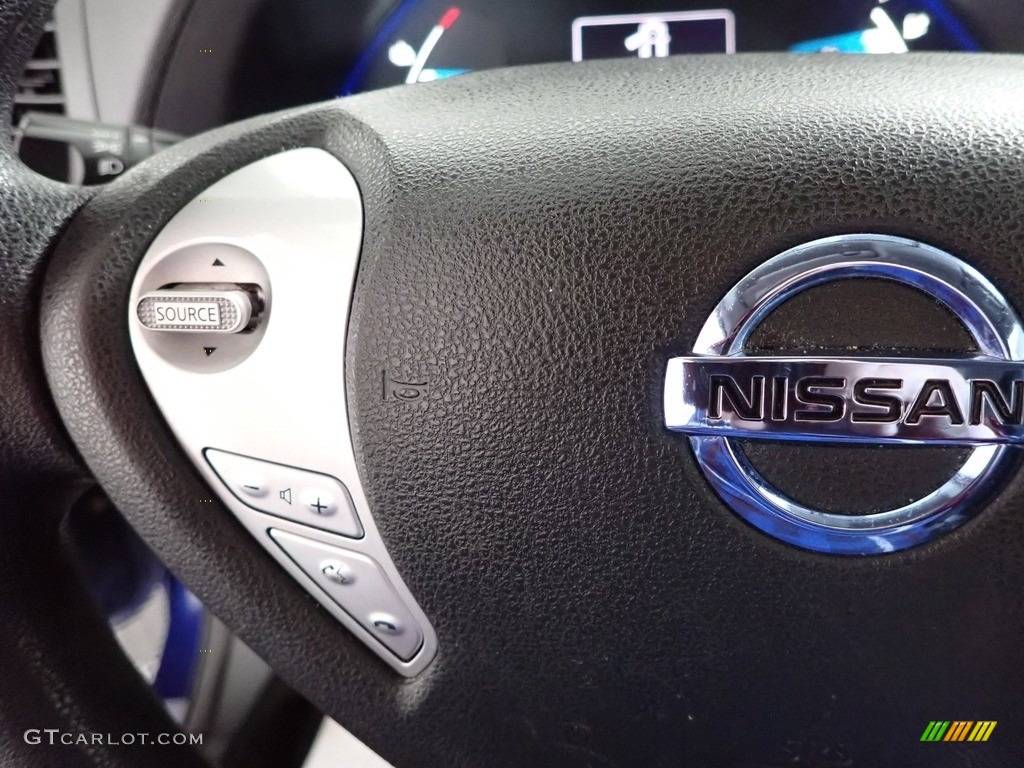 2017 Nissan LEAF S Black Steering Wheel Photo #145738156