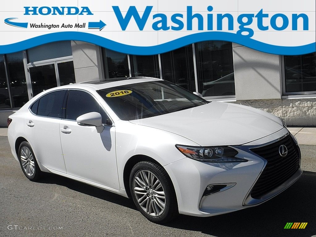 2016 ES 350 - Eminent White Pearl / Black photo #1