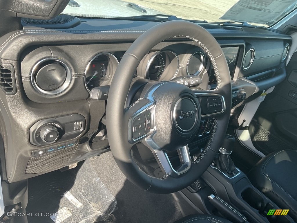 2023 Wrangler Unlimited Sahara 4XE Hybrid - Bright White / Black photo #4