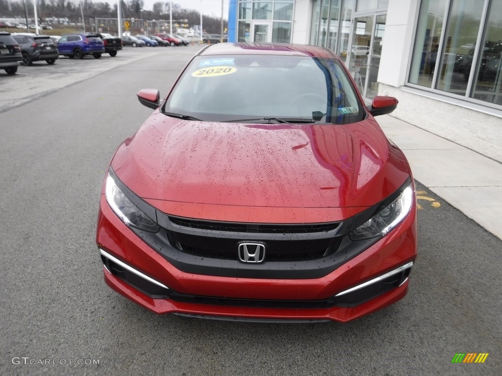 2020 Civic LX Sedan - Molten Lava Pearl / Ivory photo #4