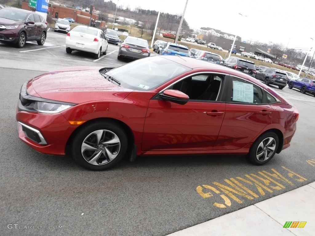 2020 Civic LX Sedan - Molten Lava Pearl / Ivory photo #6