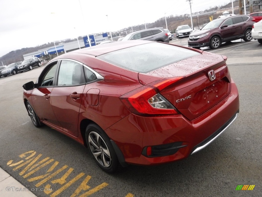 2020 Civic LX Sedan - Molten Lava Pearl / Ivory photo #7
