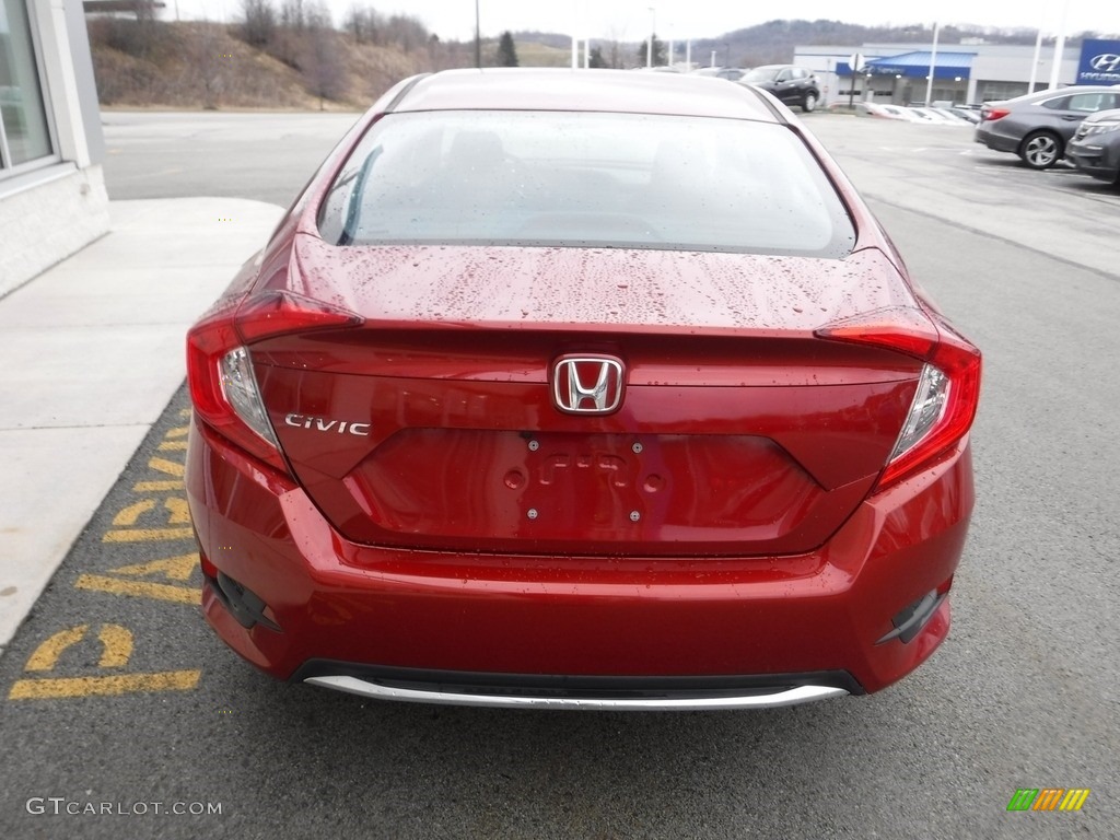 2020 Civic LX Sedan - Molten Lava Pearl / Ivory photo #8