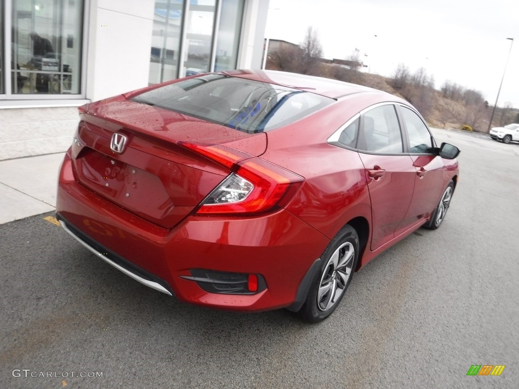 2020 Civic LX Sedan - Molten Lava Pearl / Ivory photo #9