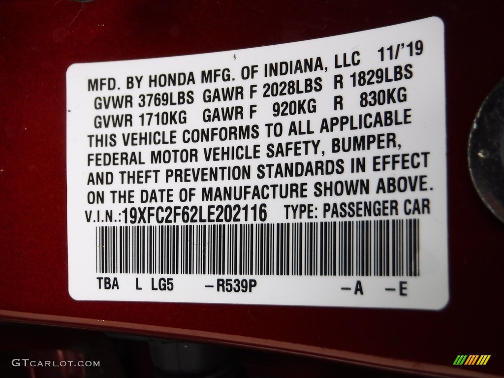 2020 Civic LX Sedan - Molten Lava Pearl / Ivory photo #29