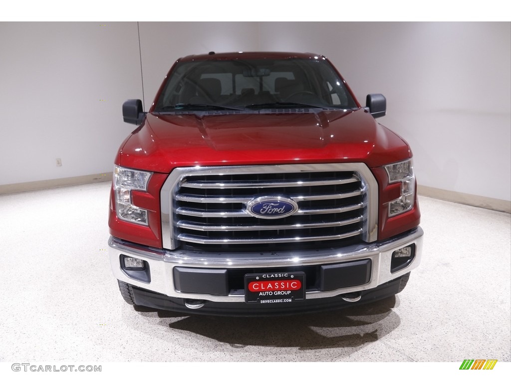 2017 F150 XLT SuperCrew 4x4 - Ruby Red / Earth Gray photo #2
