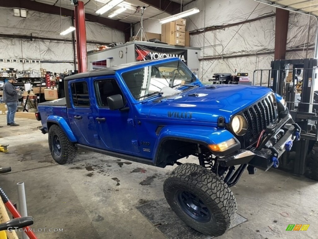 2022 Gladiator Willys 4x4 - Hydro Blue Pearl / Black photo #3