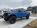 2022 Hydro Blue Pearl Jeep Gladiator Willys 4x4  photo #9