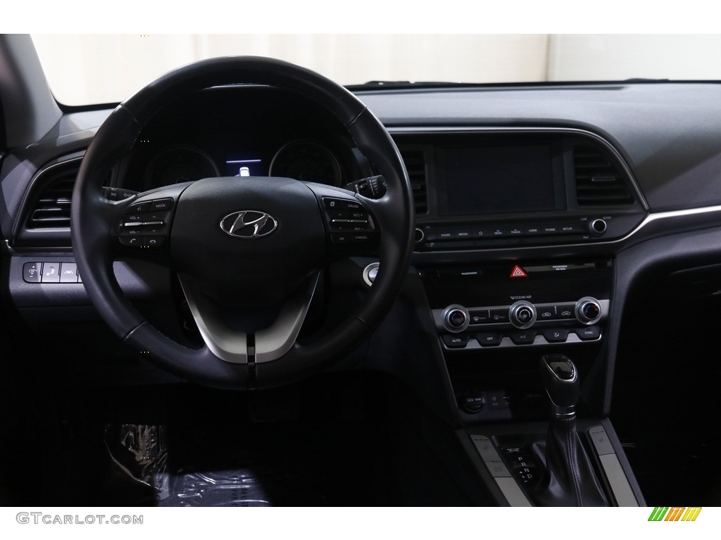 2019 Elantra Eco - Phantom Black / Black photo #6