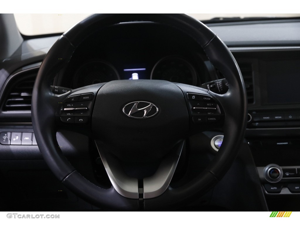 2019 Elantra Eco - Phantom Black / Black photo #7