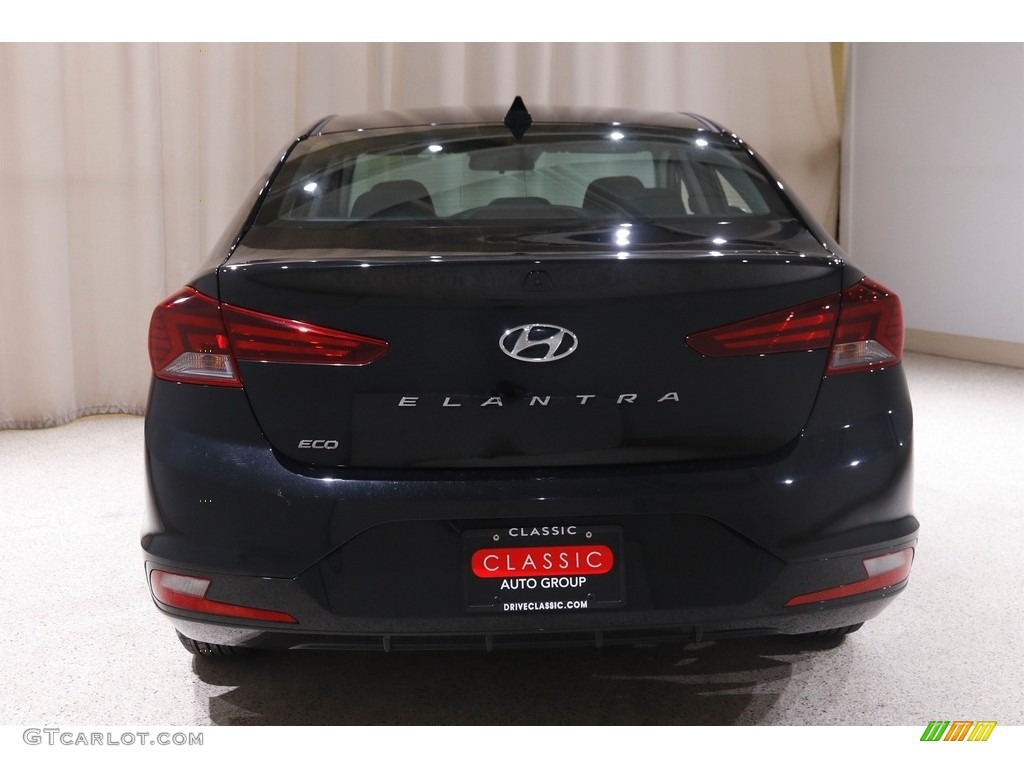 2019 Elantra Eco - Phantom Black / Black photo #19