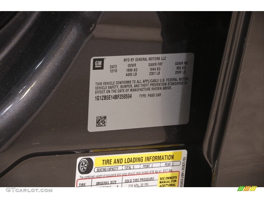 2011 Malibu LS - Taupe Gray Metallic / Titanium photo #17