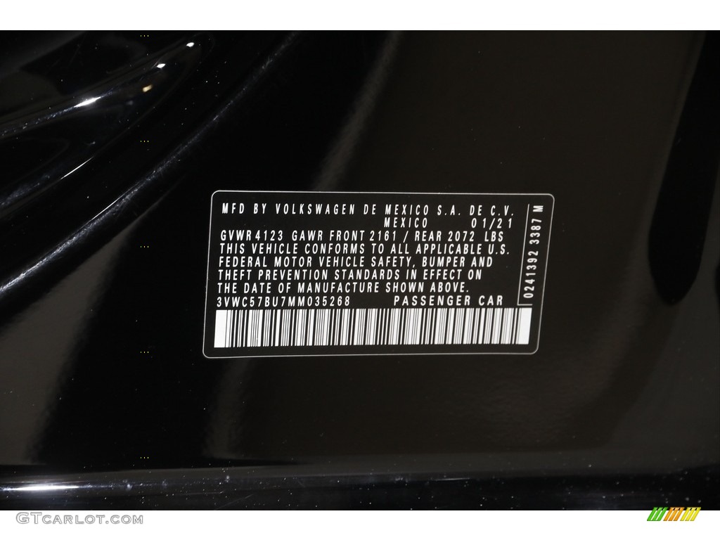 2021 Jetta S - Black Uni / Titan Black photo #20