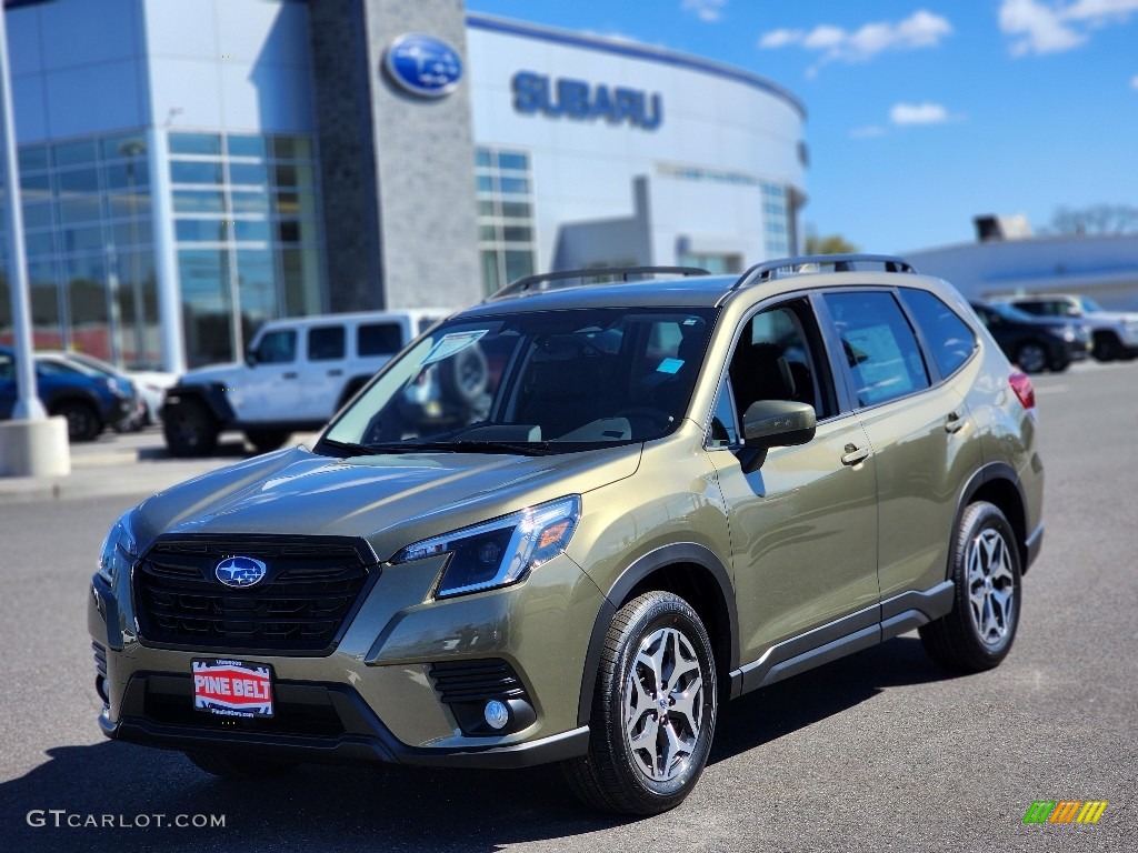 2023 Forester Premium - Autumn Green Metallic / Gray photo #1