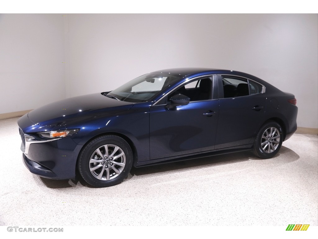 2020 MAZDA3 Sedan - Deep Crystal Blue Mica / Black photo #3