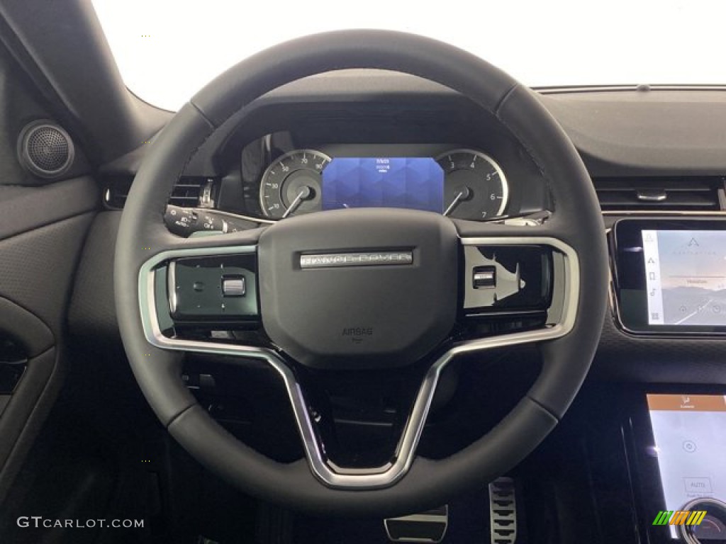 2023 Land Rover Range Rover Evoque S R-Dynamic Ebony Steering Wheel Photo #145750816