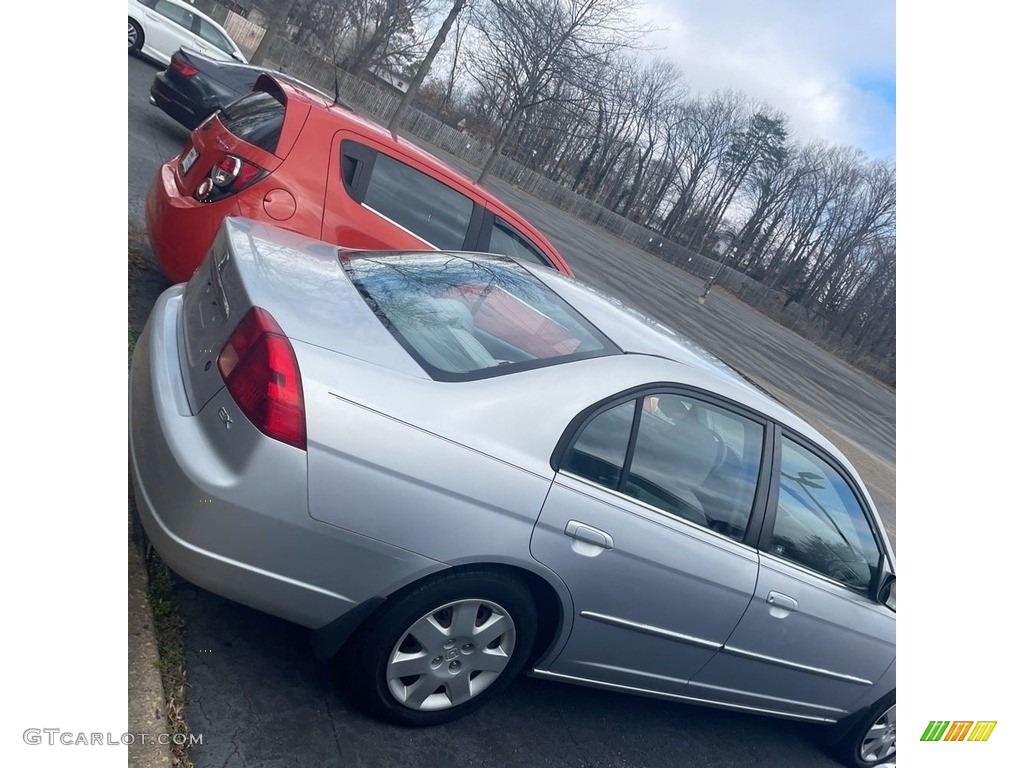 2001 Civic EX Sedan - Satin Silver Metallic / Gray photo #5