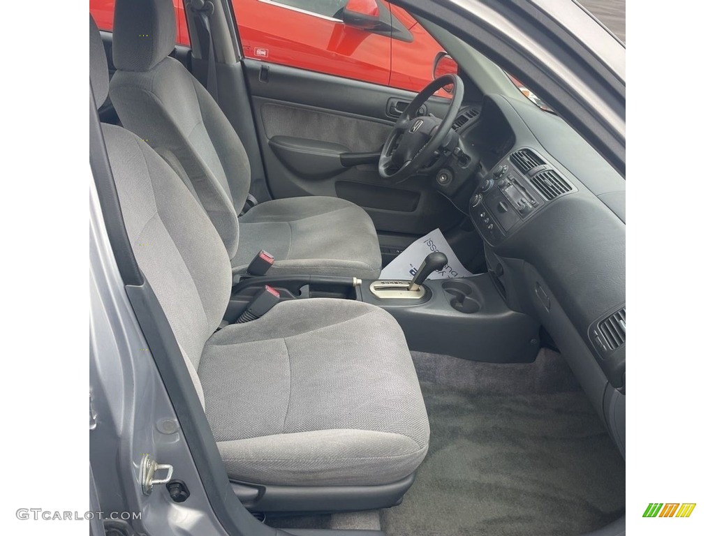 2001 Civic EX Sedan - Satin Silver Metallic / Gray photo #12