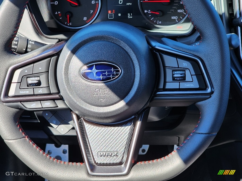 2022 Subaru WRX Limited Black Ultrasuede w/Red stitching Steering Wheel Photo #145751479