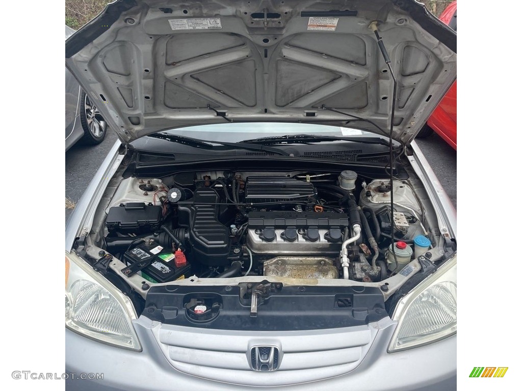 2001 Civic EX Sedan - Satin Silver Metallic / Gray photo #27