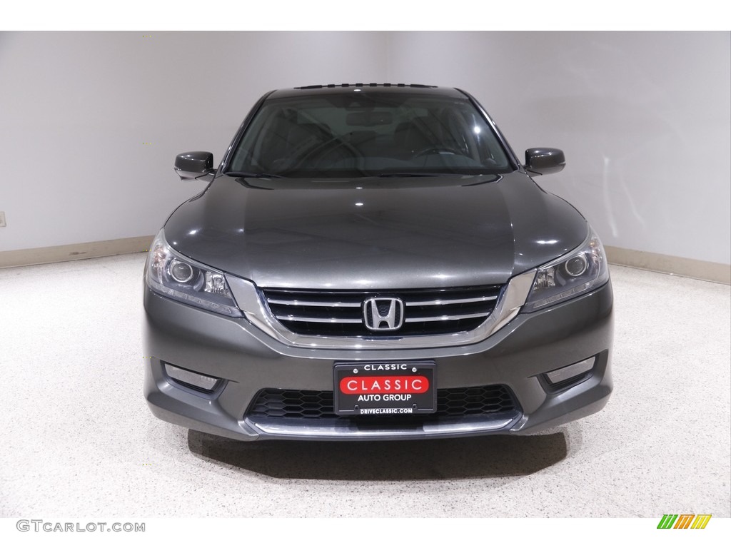 2014 Accord EX-L V6 Sedan - Hematite Metallic / Black photo #2