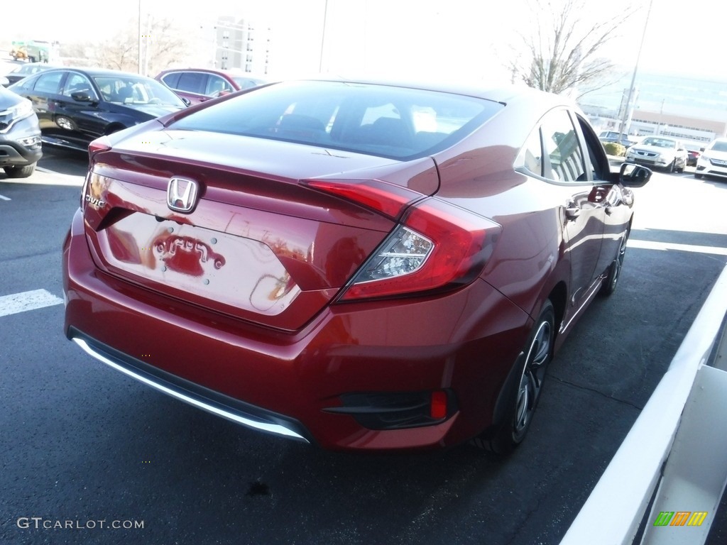 2020 Civic LX Sedan - Molten Lava Pearl / Black photo #6